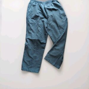 Alfred Dunner Pull On Pants Plus Blue Green Teal Suede Feel Super High Rise 18